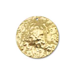 Stainless steel charms round Gold