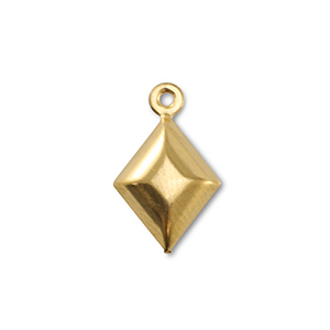 Stainless steel charms rhombus Gold