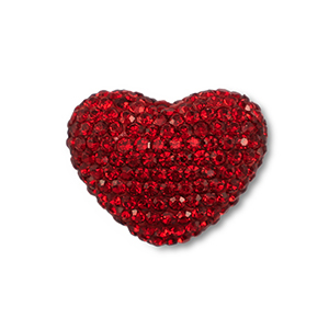 Bohemian beads heart Red