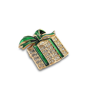 Brooches Christmas gift Gold-Green