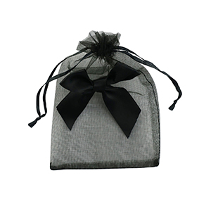 Jewellery Organza Bag with bow Black