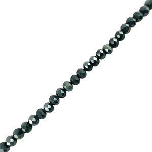 Top faceted beads 8x6mm disc Dark Green