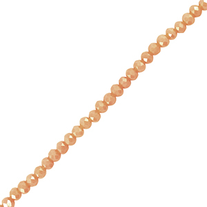 Top faceted beads 6x4mm disc Peach Pink