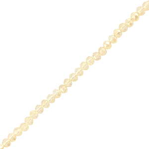 Top faceted beads 6x4mm disc Light Champagne