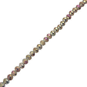 Top faceted beads 3x2mm disc Grey