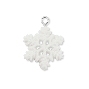 Resin pendants snowflake White