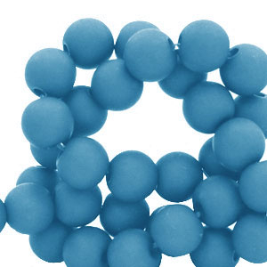 8 mm acrylic beads Azure Blue