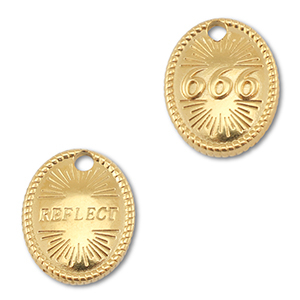 BY31&reg; Stainless steel charm angelnumbers 666 / reflect Gold