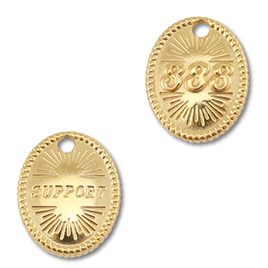 BY31&reg; Stainless steel charm angelnumbers 333 / support Gold