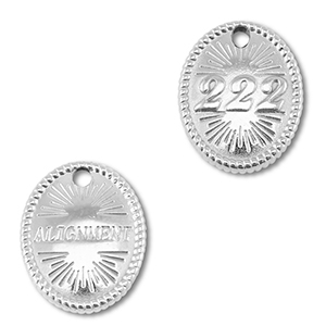 BY31&reg; Stainless steel charm angelnumbers 222 / alignment Silver