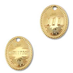 BY31&reg; Stainless steel charm angelnumbers 111 / intuition Gold