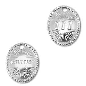 BY31&reg; Stainless steel charm angelnumbers 111 / intuition Silver