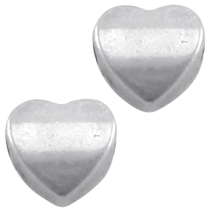 DQ European metal charms heart 8mm Antique Silver (nickel free)