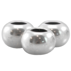 DQ metal ball 6x4mm Antique Silver (nickel free)