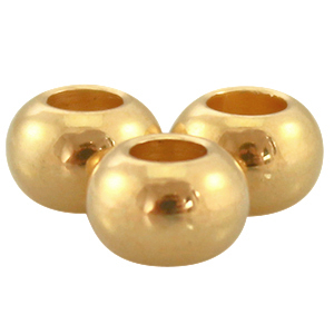 DQ metal ball 6x4mm Gold (nickel free)