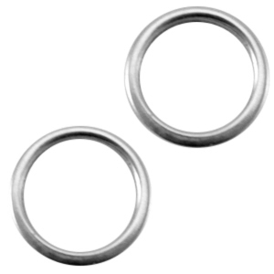 DQ European metal closed ring 8x1.5mm Antique Silver (nickel free)