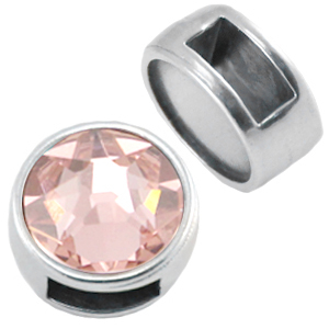 DQ European metal slider for SS34 flatback and 7mm cabochon Antique Silver