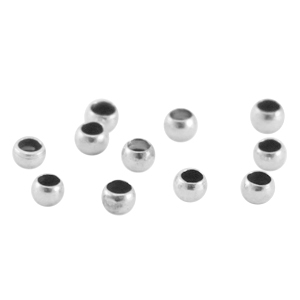 DQ European metal crimp bead 2.5mm Antique Silver (nickel free)