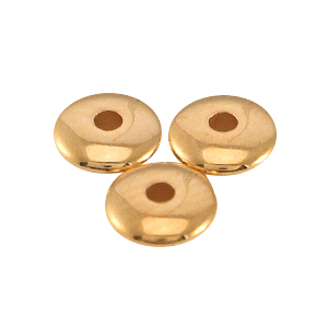 DQ metal beads disc 4x1.5mm Rose gold (nickel free)