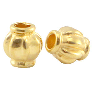 DQ European metal bead 4x3.5mm Gold (nickel free)