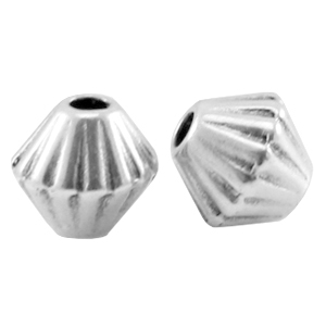DQ European metal cone shaped beads Antique Silver (nickel free)
