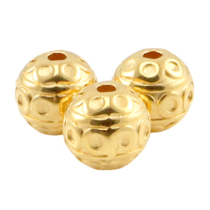 DQ European metal deco beads 8mm Gold (nickel free)