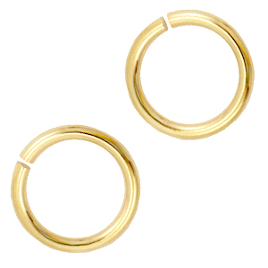 DQ european metal findings jump ring 12mm Gold (nickel free)