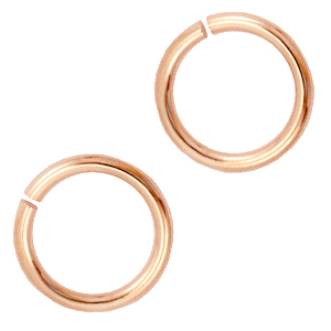 DQ European metal findings jump ring 10.5mm Rose Gold (nickel free)