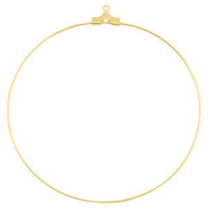 DQ metal creole earrings charms 60mm Gold (nickel free)