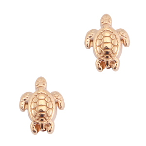 DQ European metal beads turtle Rose Gold (nickel free)