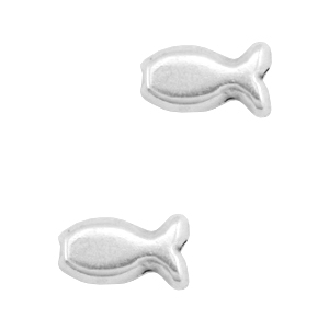 DQ European metal beads fish Antique Silver (nickel free)