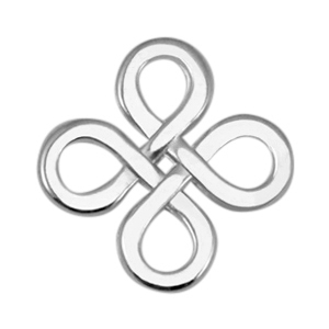 DQ European metal charms connector square infinity Antique Silver (nickel free)