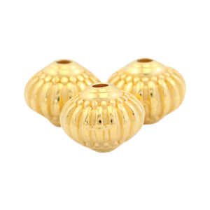 DQ European metal beads deco 8x7mm Gold (nickel free)