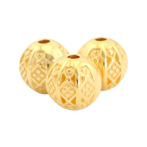 DQ European metal beads ball bohemian 8mm Gold (nickel free)