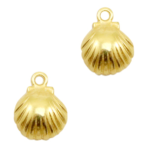 DQ European metal charms shell Gold (nickel free)