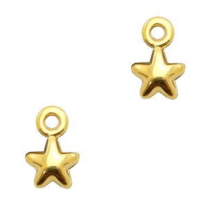 DQ European metal charms star Gold (nickel free)