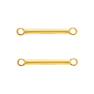 DQ European metal charms connector 18mm Gold (nickel free)