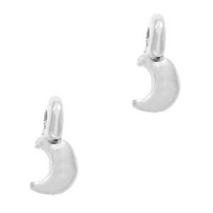 DQ European metal charms moon Antique Silver (nickel free)