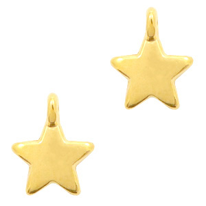 DQ European metal charms star Gold (nickel free)