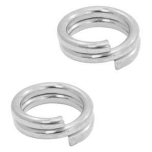 DQ European metal findings split ring 5mm Antique Silver (nickel free)