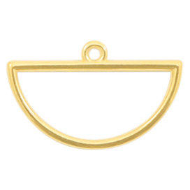 DQ European metal charms half circle Gold (nickel free)