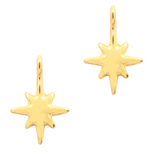 DQ European metal charms galaxy star Gold (nickel free)