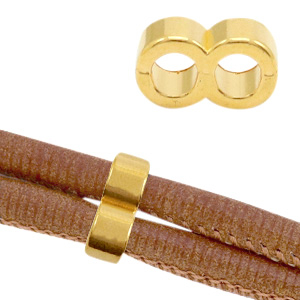 DQ European metal findings "8" Gold (nickel free)