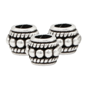 DQ European metal beads deco Antique Silver (nickel free)