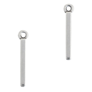 DQ European metal charms bar Antique Silver (nickel free)