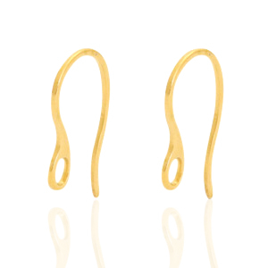 Stainless steel earrings with loop Gold