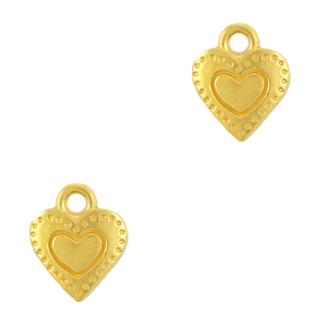 DQ European metal charms heart Gold (nickel free)