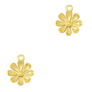 DQ European metal charms flower Gold (nickel free)