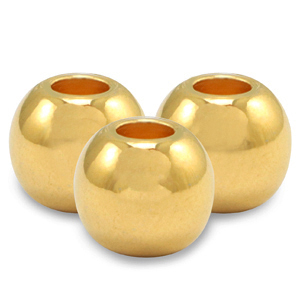 DQ European metal beads 3mm Gold (nickel free)