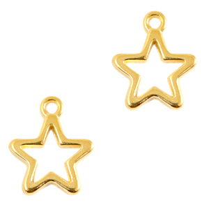 DQ European metal charms star Gold (nickel free)
